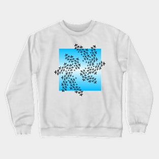 Blue Fleur de Lis fractal Crewneck Sweatshirt